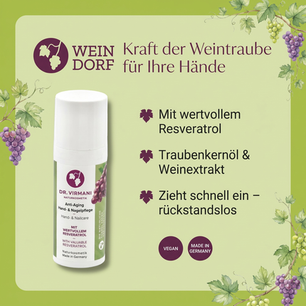 Dr. Virmani Weindorf Handcreme - für Hand- und Nagelpflege Probe