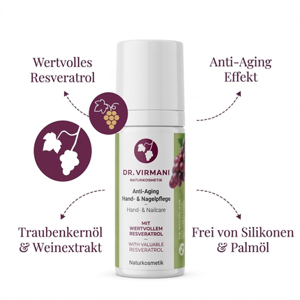 Dr. Virmani Weindorf Handcreme - für Hand- und Nagelpflege Probe